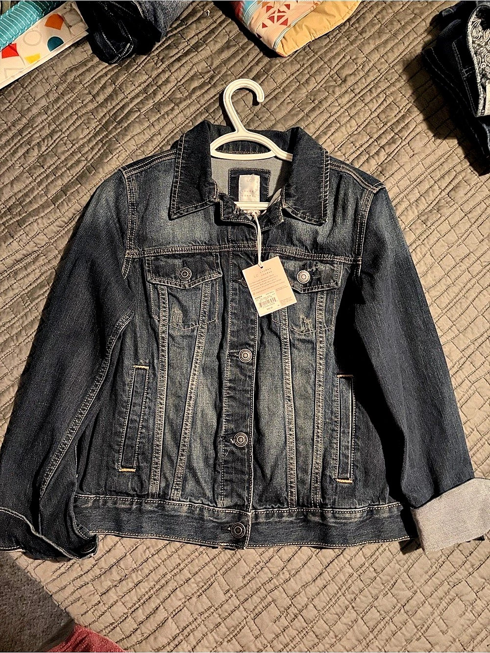 Lauren Conrad Denim Jacket in Black Size Small NWT